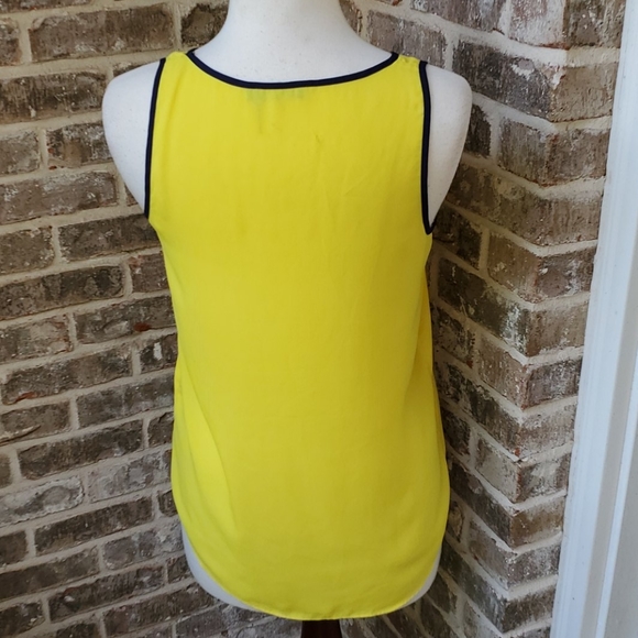 THML Anthro Bright Yellow Embroidered Hi Lo Top - Picture 3 of 4